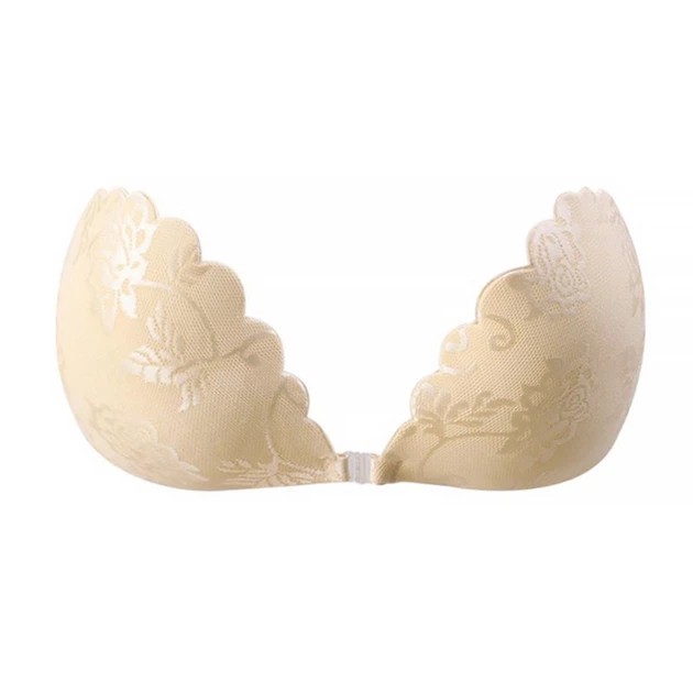 Soutien-Gorge Invisible Lesko Fly Bra Beige avec Effet Push Up