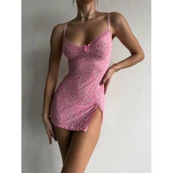 Robe en Dentelle Rose - Lingerie Érotique Féminine
