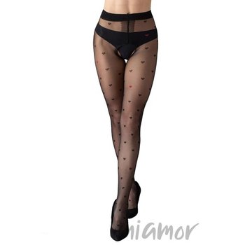 Collants Érotiques GIULIA Intimo Noirs avec Découpe
