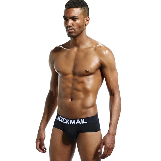 Jockmail Men's Black Cotton Briefs