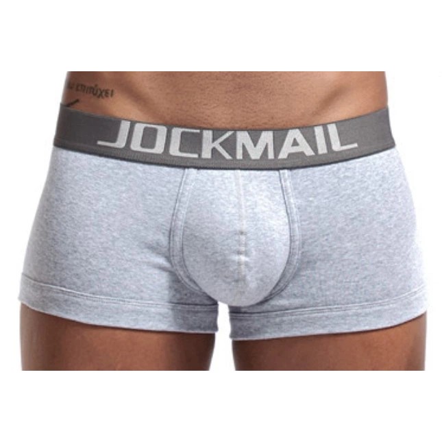Боксерські труси Jockmail з бавовни сірого кольору
