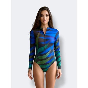 Bañador de Manga Larga Z.Five en Azul-Verde