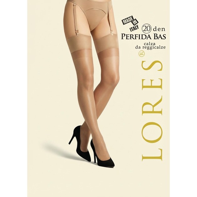 Women's Suspender Stockings with Lycra Lores 20 den Glace Beige