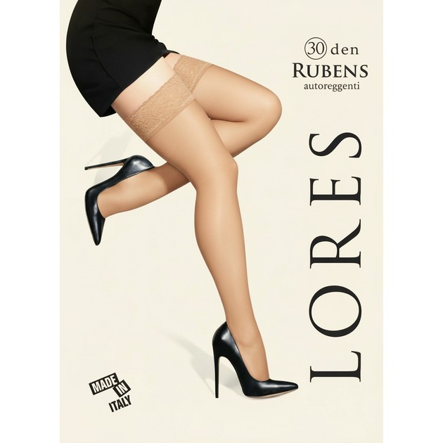 Жіночі мереживні панчохи Lores Rubens 30 den Бежеві