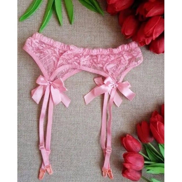 Ceinture en dentelle Sexy en rose intense