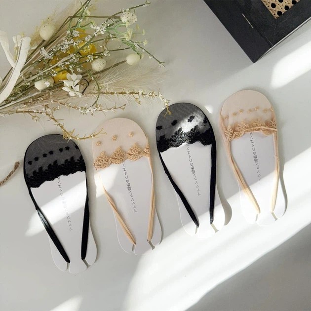 طقم جورب نسائي SuperSox بدون كعب، 4 أزواج