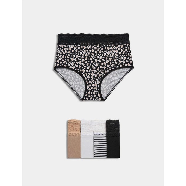 Set aus Spitzen-Hipstern M&S mit hoher Taille 5er Pack