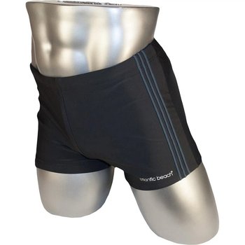 Maillots de bain pour hommes Atlantic beach noirs avec insert gris