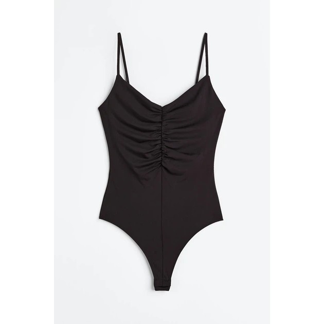 Body negro H&M para mujeres en tejido elástico