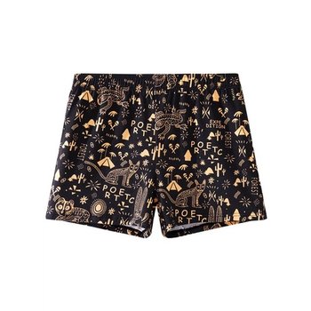 Boxers pour Hommes, Imprimé Forest, Coton Noir