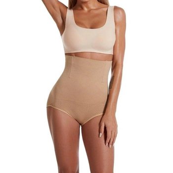 High-Waisted Shaping Briefs in Beige