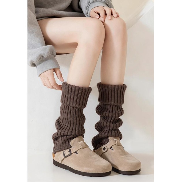 גרביים ארוכות ללא אצבעות בצבע חום מבית Honey Fashion Accessories