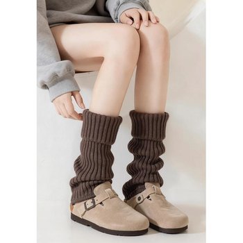 جوارب طويلة بدون أصابع باللون البني من Honey Fashion Accessories