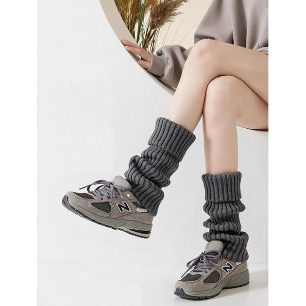 Dark Gray Fingerless Leg Warmers by Honey Fashion Accessories