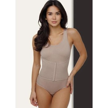 Shaping Bodysuit with Corset Belt in Beige