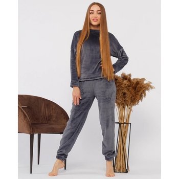 Conjunto de Pijama de Felpa para Mujer en Grafito de Maybel
