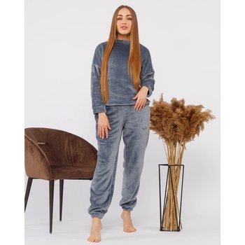 Conjunto de Pijama de Mujer de Terciopelo Gris de Maybel
