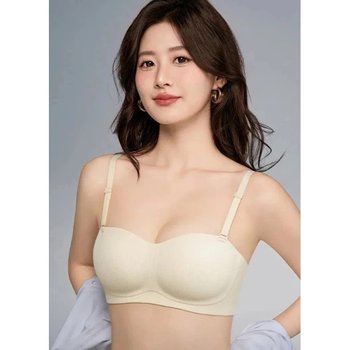Women's Shaped Ribbed Bra in Ivory