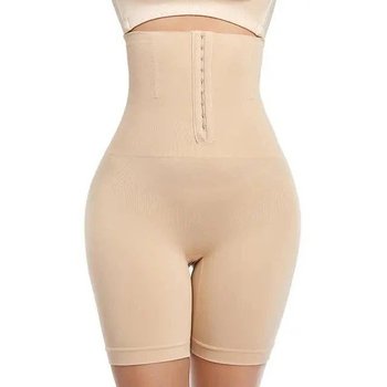 High-Waist Shaping Shorts with Corset in Beige