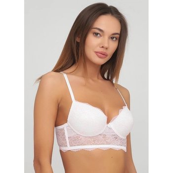 Maisa Laure Push-Up Bustier in White-Pink